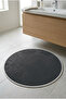 Round Multi-Purpose Bathroom Mat Non-Slip Base Foot Mat 50X50 Modern Patterned Soft Base