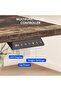 FLEXISPOT EN2 cm Electric Sit Stand Desk - White Frame and Rustic Brown Top - 8