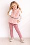 Girl's Plush Vest and Belted Suit, Stylish 3-Piece Combination, Ages 2-5 - 2