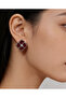 Velvet Ruby Flower Studs - 2