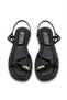 Bon Women's Summer Sandals with Gold Buckle on the Toe - 6