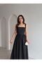 Lydi̇a Bow Detailed Maxi Dress 4818 - Black - 2
