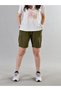 100% Cotton Linen Textured Elastic Waist Lace-Up Women's Comfortable Loose Fit Daily Home Outdoor Sports Wear Plus Size Shorts