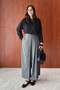 Anthracite Polyviscon Skirted Trousers - 3