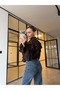 Firfirli Lace Embroidered Blouse Brown - 5