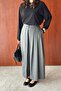 Anthracite Polyviscon Skirted Trousers - 4