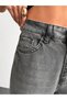 Gray High-Waisted Ripped Detailed Wide-Leg Jeans - 3