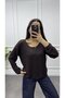 Women's Oval Neck Soft Textured Knitwear Sweater