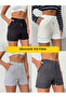 Women's High Waist Combed Cotton Fabric 4-Piece Economical Pack Mini Shorts