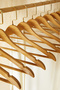 12-Pack Gold Hook Wooden Look Plastic Clothes Hangers, Clothes Hanger 25X44.5X1 - 3