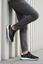 Black and White Mesh Lightweight Men's Sports Shoes 2444 m - 3