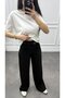 Women's Belted Palazzo Trousers with Sewing Detail