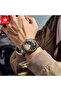 Men’s Chronograph Quartz Black Watch with Wooden Center & Moon Phase - 2