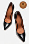 Genuine Leather Black Patent Leather Pointed Toe Stiletto High Heeled Shoes Noah - 5