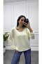 Women's Oval Neck Soft Textured Knitwear Sweater
