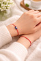 Red String Bracelet with Evil Eye Beads Adjustable Unisex Lucky Bracelet Minimalist - 2