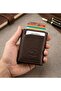 Genuine Leather Willpolo Mechanism Card Holder Wallet - 3
