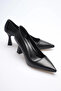 Black pointed toe mid heel women's stiletto tr20ms02a - 5