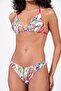 Women's Patterned Special Lurex Fabric Half-Padded Triangle Bikini Set - 2