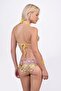 Women's Zigzag Patterned Shiny Triangle Bikini Set - 3