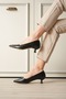 Black women's daily short heeled stiletto shoe tr20ms03a - 4