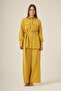 Women's Comfortable Fit Tencel Double Set Yellow 31306 - 5