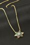 Nrzsnt Star Zircon Stone Necklace - (210940) Silver Color