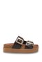 Carina Gala Women's Double Buckle Slippers 001233 Brown Rustic - 4