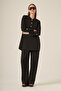 Women's Comfortable Fit Tencel Linen Set Black 31308 - 2
