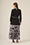 Women's Pleated Skirt Suit Black 31309 - 6