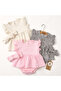 Baby Girl Ruffled 3-Piece Bodysuit Dress Set Polka Dot Leopard Pattern - 3