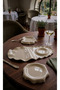 Special Design Wavy Edge Ceramic Serving and Appetizer Plate Set - Cream Color - 2