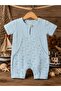100% Cotton 4-Layer Muslin Anchor Patterned Baby Boy Summer Jumpsuit with Pockets - 5
