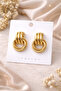 Zara Model 3-Piece Ring Knot Earrings with Gold and Silver Options