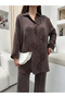 Women's Lyocell Jacquard Fabric Oversize Tirl Tirl Shirt