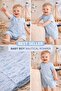 100% Cotton 4-Layer Muslin Anchor Patterned Baby Boy Summer Jumpsuit with Pockets - 4