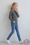 Long Sleeve Children's T-Shirt - Unisex Anthracite Basic Cotton Crew Neck Long Sleeve Combed Cotton Children's T-Shirt - 6