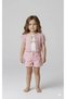 Girl's Pink Bowknot Knit Cardigan and Pink Denim Shorts 3-Piece Summer Combination Set