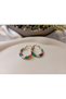 Xuping Gold Plated Colorful Enamel Embroidered Triple Spiral Hoop Earrings (3 cm)