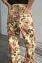 Imported Fabric Ethnic Patterned High-Waist Wide-Leg Jeans - 3