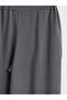 Elastic Waist Textured Satin Women's Trousers (S6) - 5