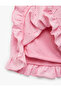 Elastic Waist Ruffle Detailed A-Line Embroidered Skirt - 4
