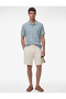 Cotton Short Sleeve Pique Fabric Buttoned Polo Collar Slim Fit T-Shirt