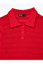 Regular Fit Short Sleeve Openwork Polo Neck Knitwear T-Shirt - 5
