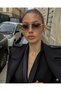 Poster |   Lion Detailed New Model Glasses Metal Rectangular Frame Glasses Gold Detailed Unisex