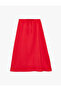 Viscose midi flared skirt with waist tie detail - 3