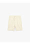 Men's Combed Cotton Shorts 6Sam40004Mk Beige - 3