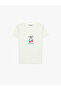 Slim Fit Short Sleeve Crew Neck Cotton Bow Strawberry Print T-Shirt - 3