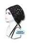 Hijab Size 3-Piece Black Star Black Single Color Black Set Stars Black Big Star Surgical Cap - 3