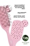 Go Green Paddle Detangler Wide Hair Brush for Thick Strands Hair Pink - 4